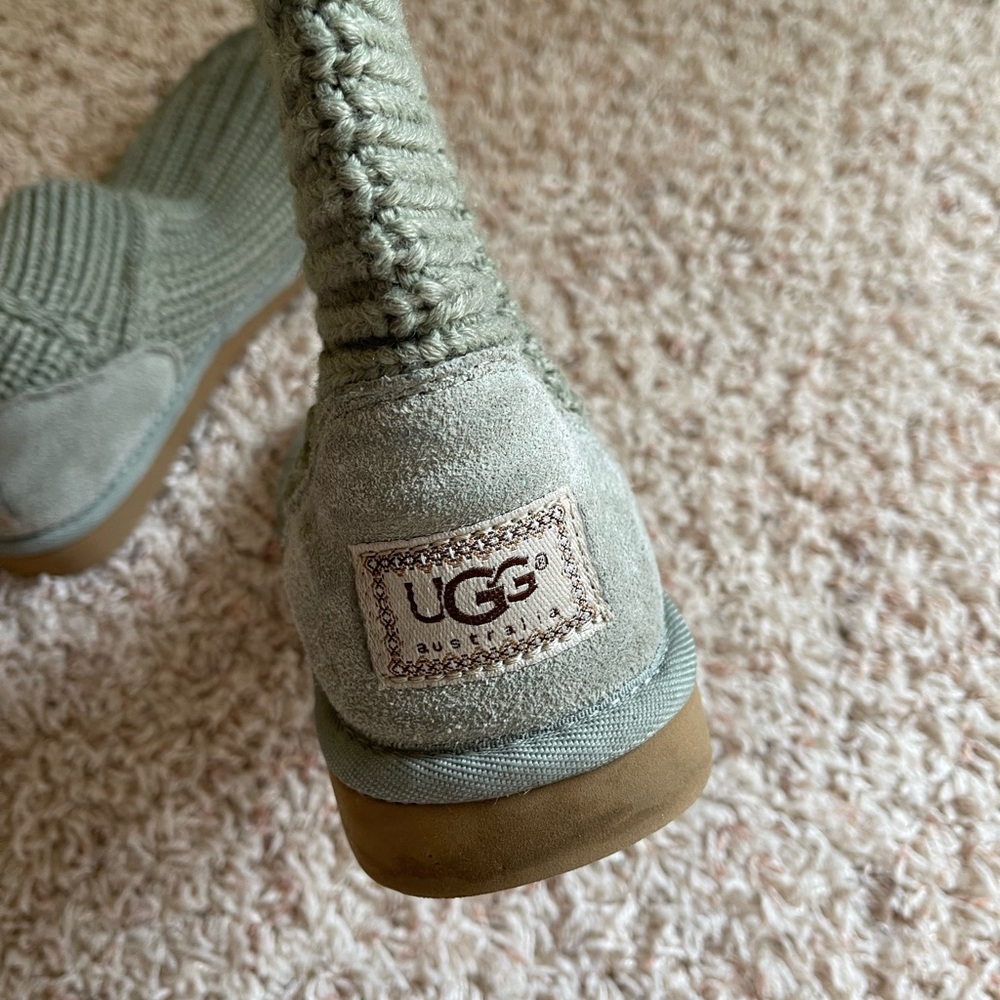 UGG green knit cardy boots 6, excellent condition, hardly worn - Picture 4 of 8